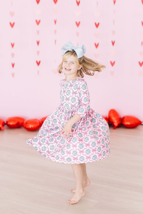 disco-bows-3-4-sleeve-pocket-twirl-dress Mila &  Rose - Sophia's Style--45783--6